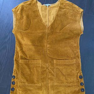 Madewell Corduroy Side-Button Shift Dress